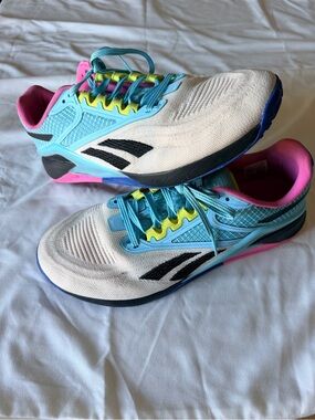 Reebok Women's White, Aqua & Pink Running Shoes